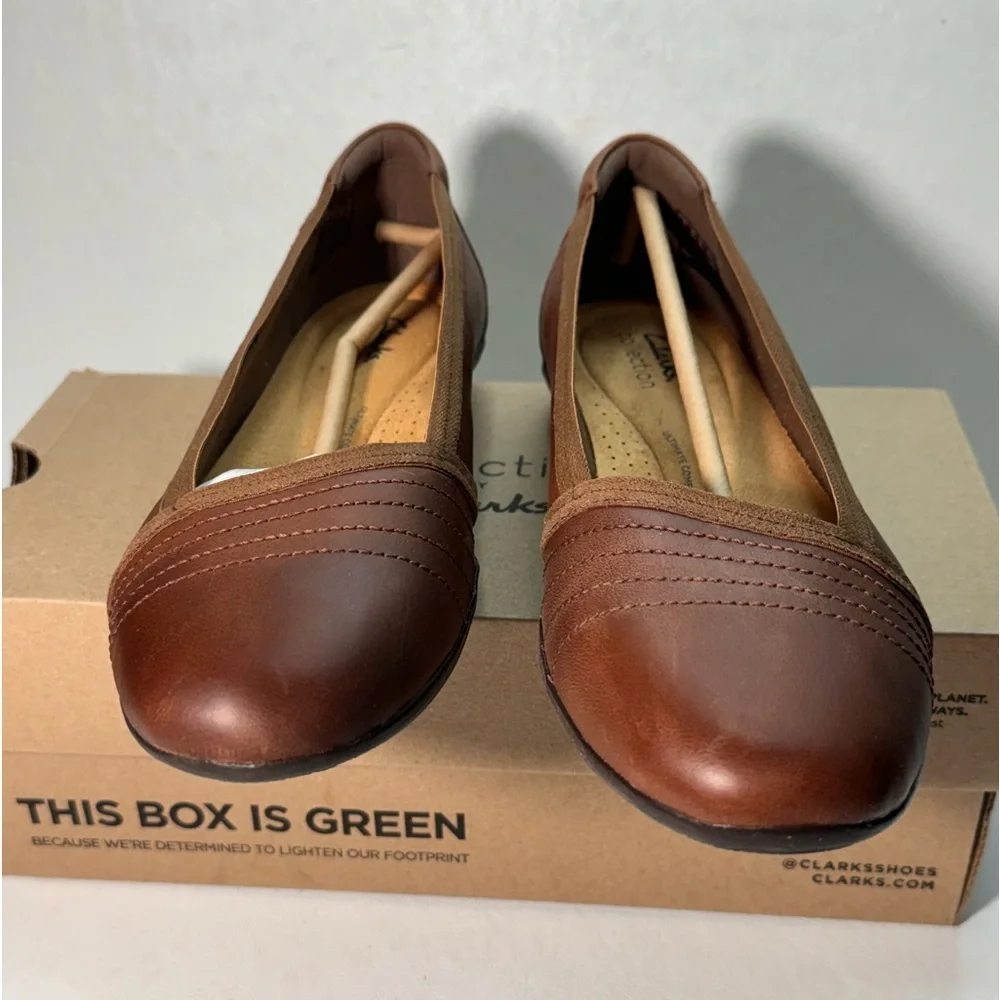 Clarks Collection Leather Ballet Flats - Sara Erin casual classic comfy vacation